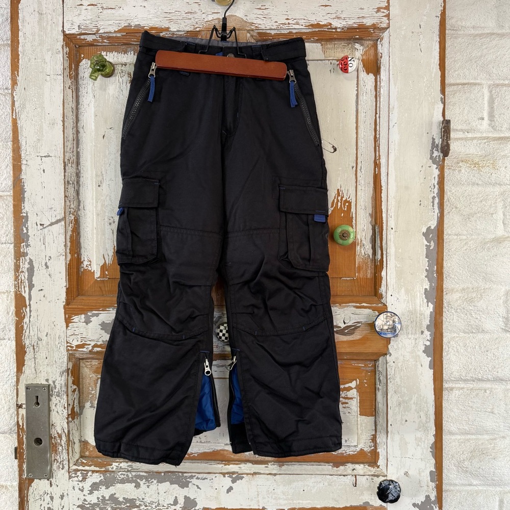 Black Gap Kids  Snow Insulated Cargo Pants with Blue Accents